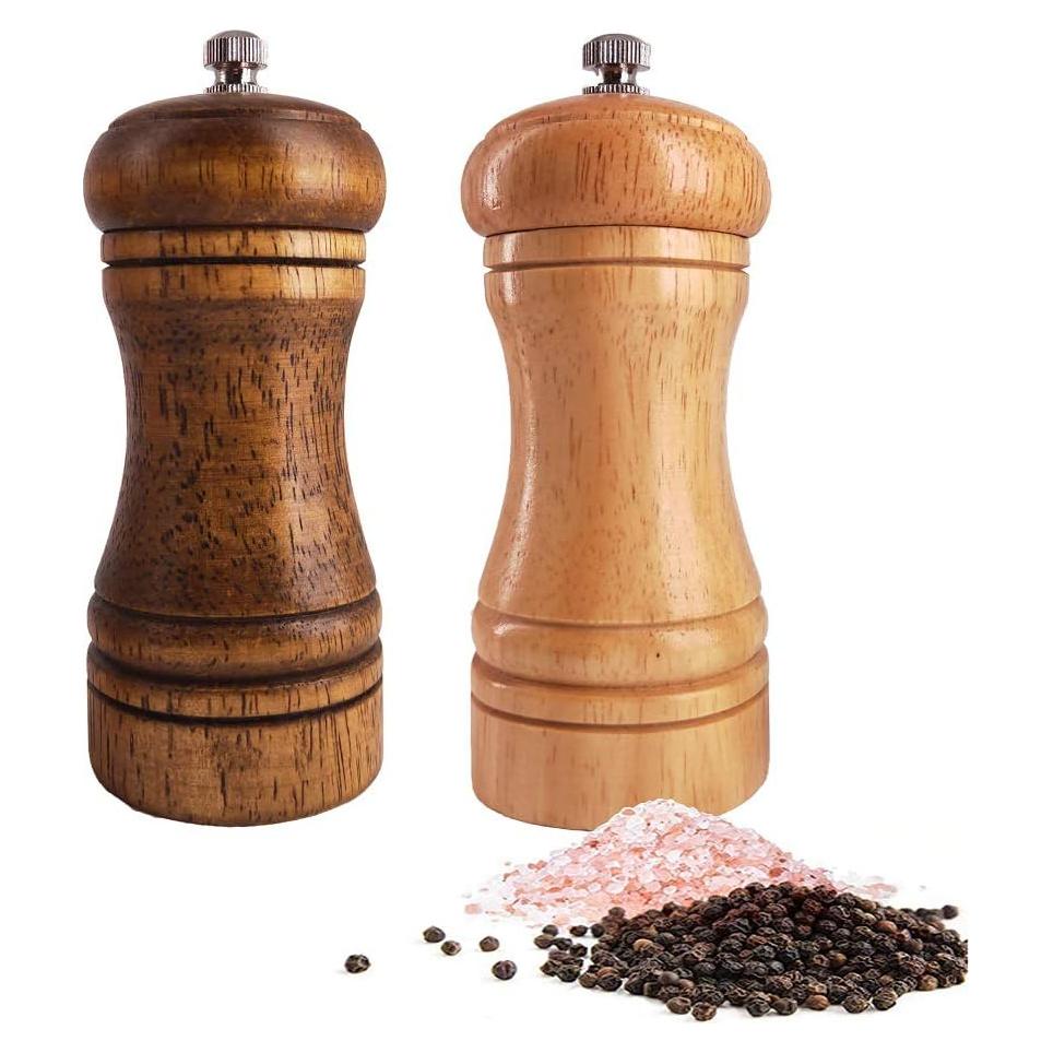 Juego de Molinillos de Sal y Pimienta Ouktor Madera 14.5 cm