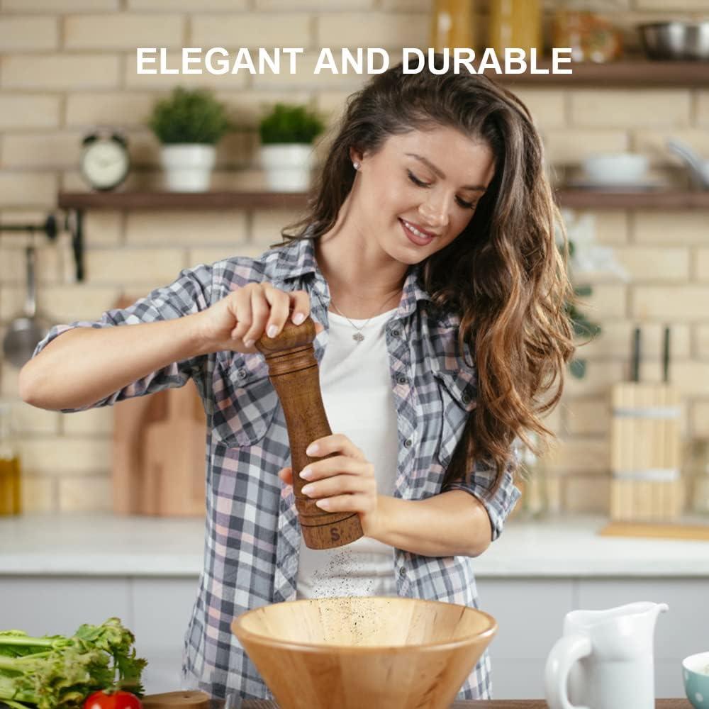 Juego de Molinillos de Sal y Pimienta XWXO 20 cm Madera Roble