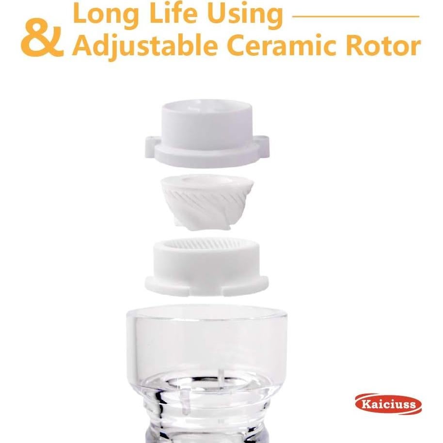 Molino de Sal y Pimienta Kaiciuss Acrílico 22 cm Ajustable