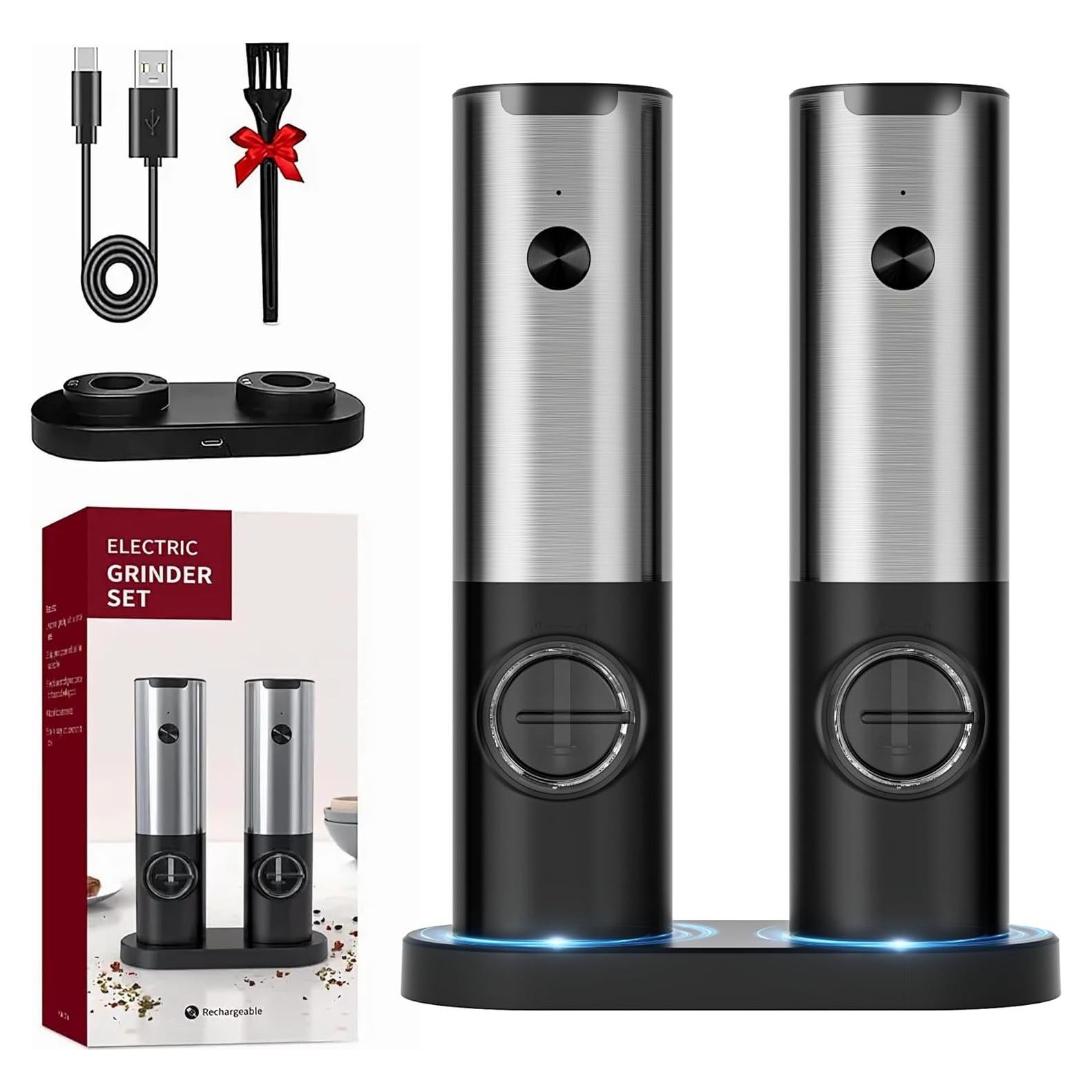 Juego de Molinillos Eléctricos de Sal y Pimienta ZK - USB-C