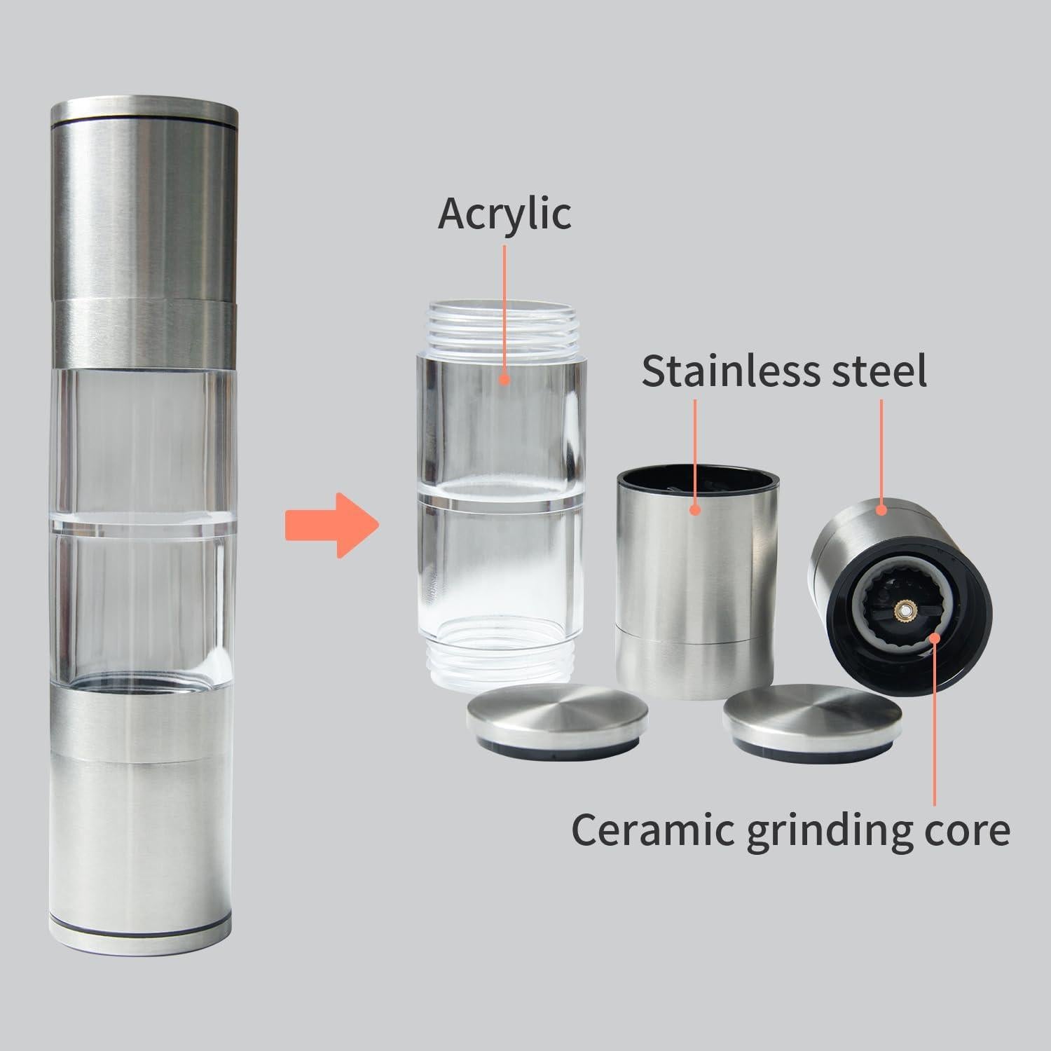 Molino de Sal y Pimienta Dsoar Acero Inoxidable 18 cm