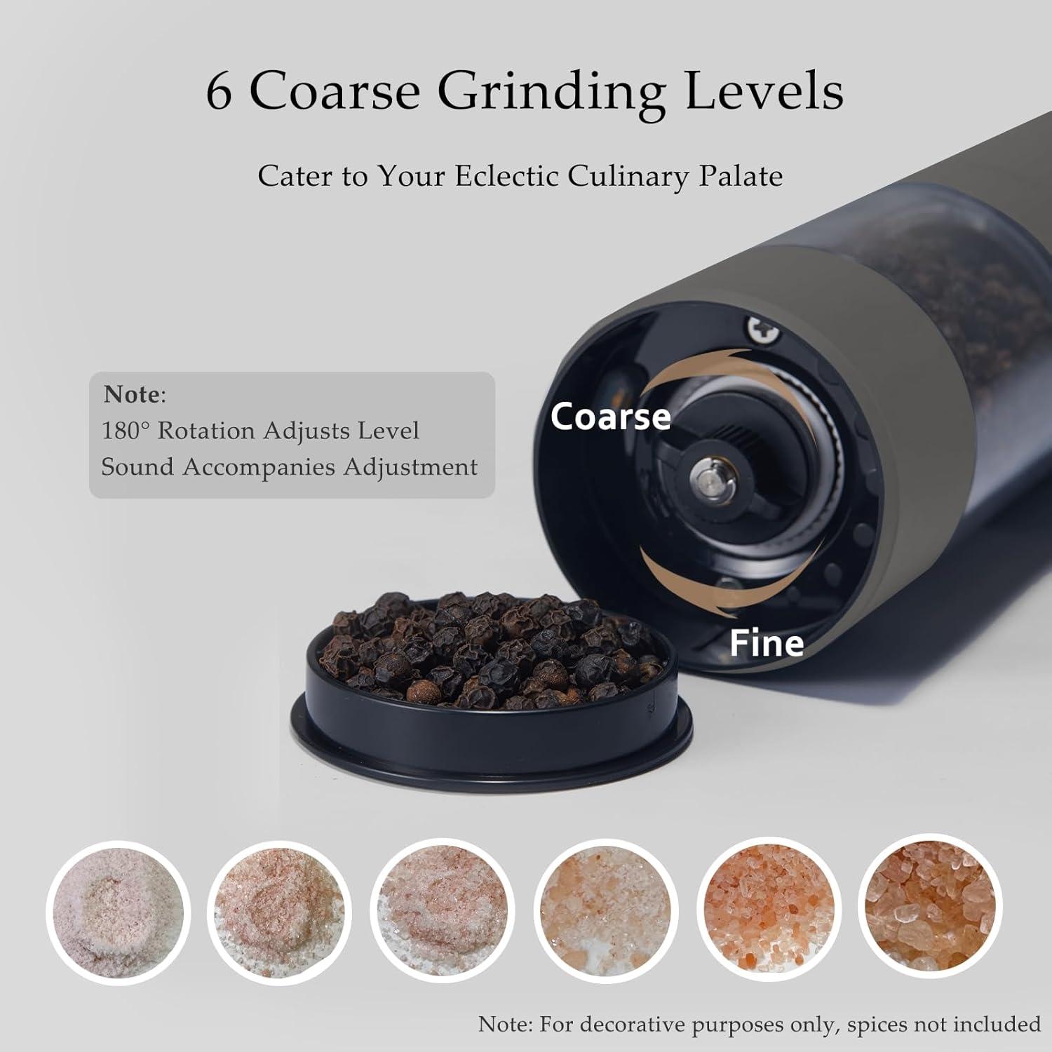 Juego de Molinillos Eléctricos TLYSXPRO Recargables USB 2 Pzs