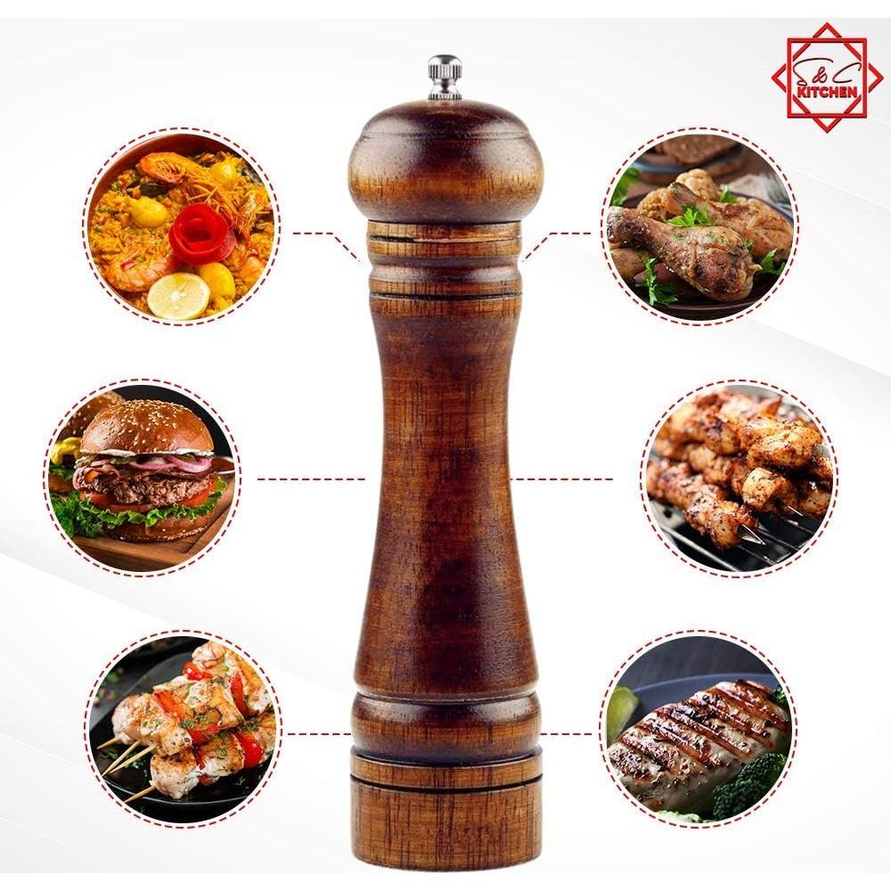 Molino de pimienta de madera S & C Living 20 cm manual