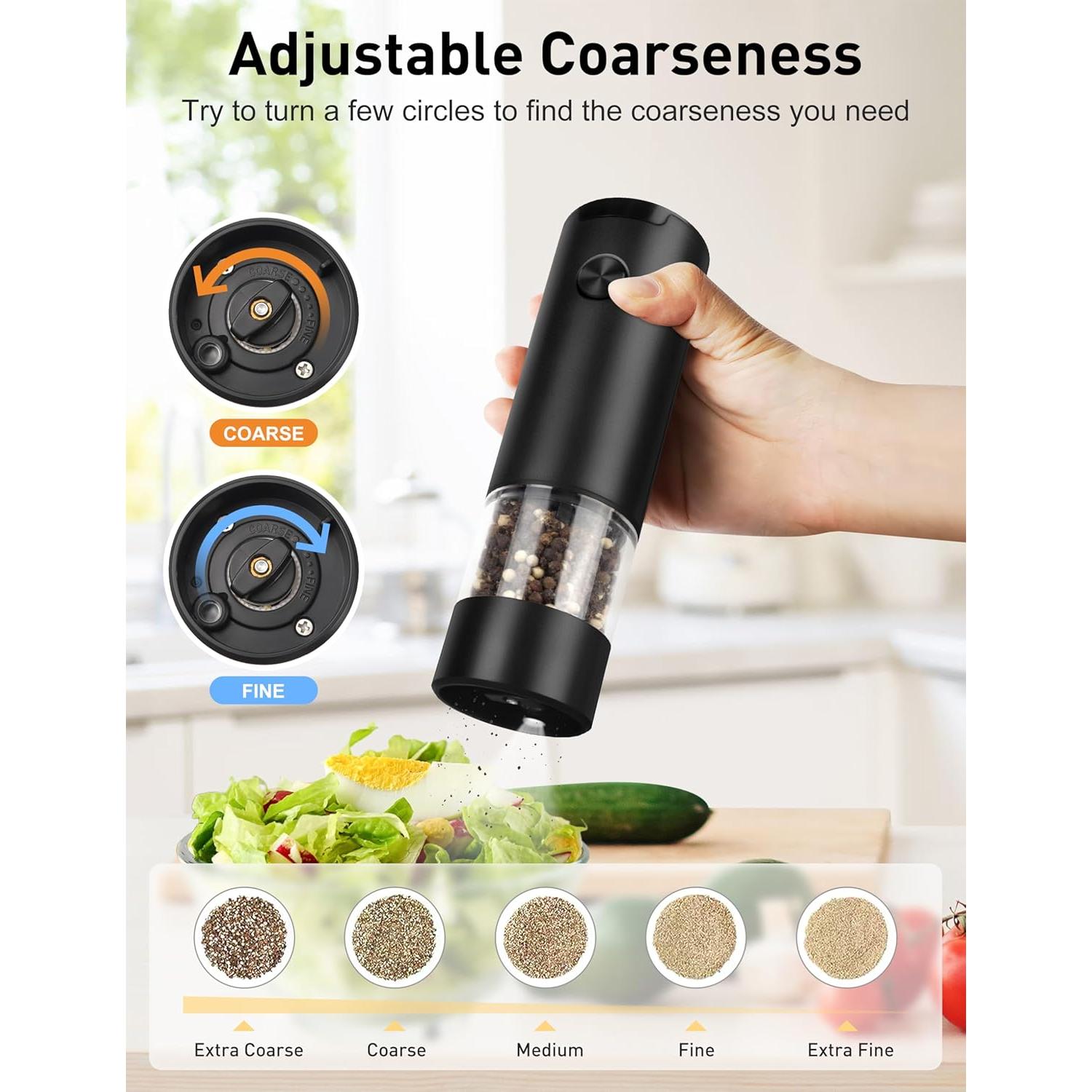 Molino de Pimienta Eléctrico Gulex Automático Negro 0.26 kg