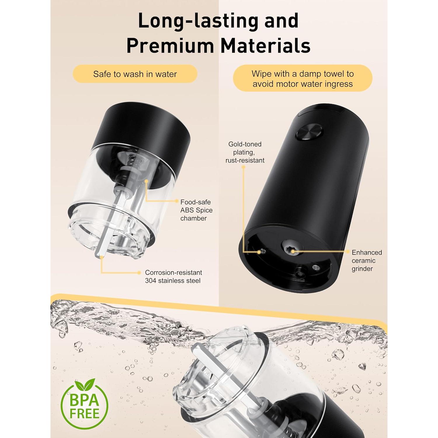 Molino de Pimienta Eléctrico Gulex Automático Negro 0.26 kg