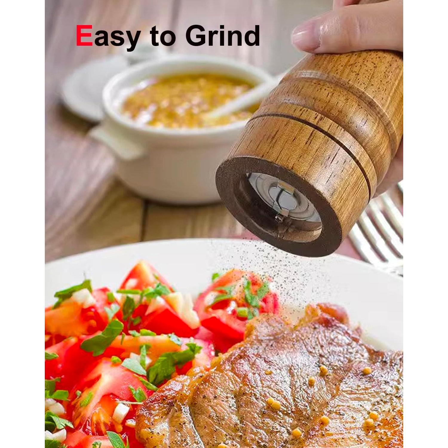Molino de Pimienta y Sal TooWoom de Madera 12,7 cm Ajustable