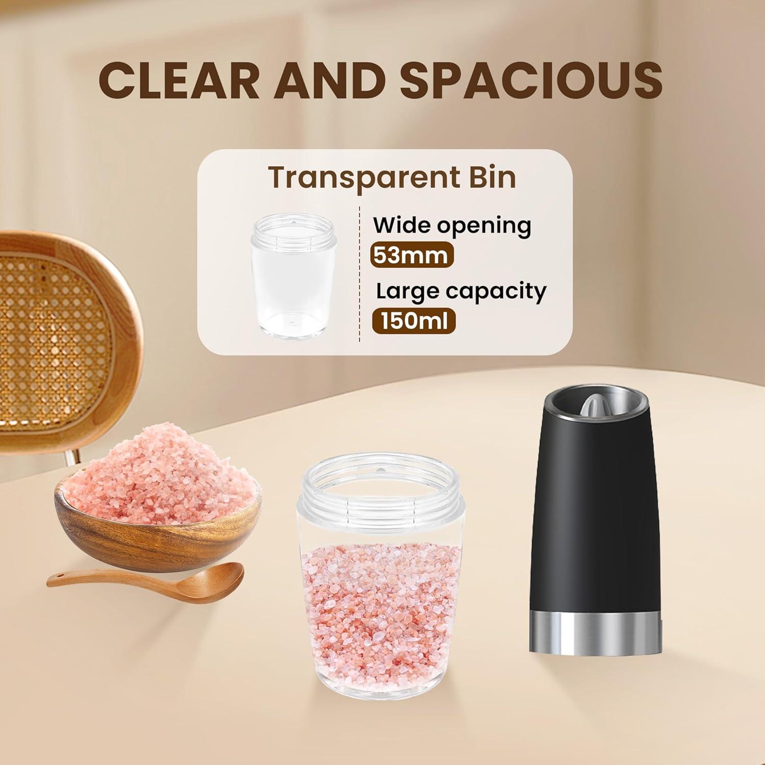 Juego de Molinillos Eléctricos de Sal y Pimienta Kiaryuoll