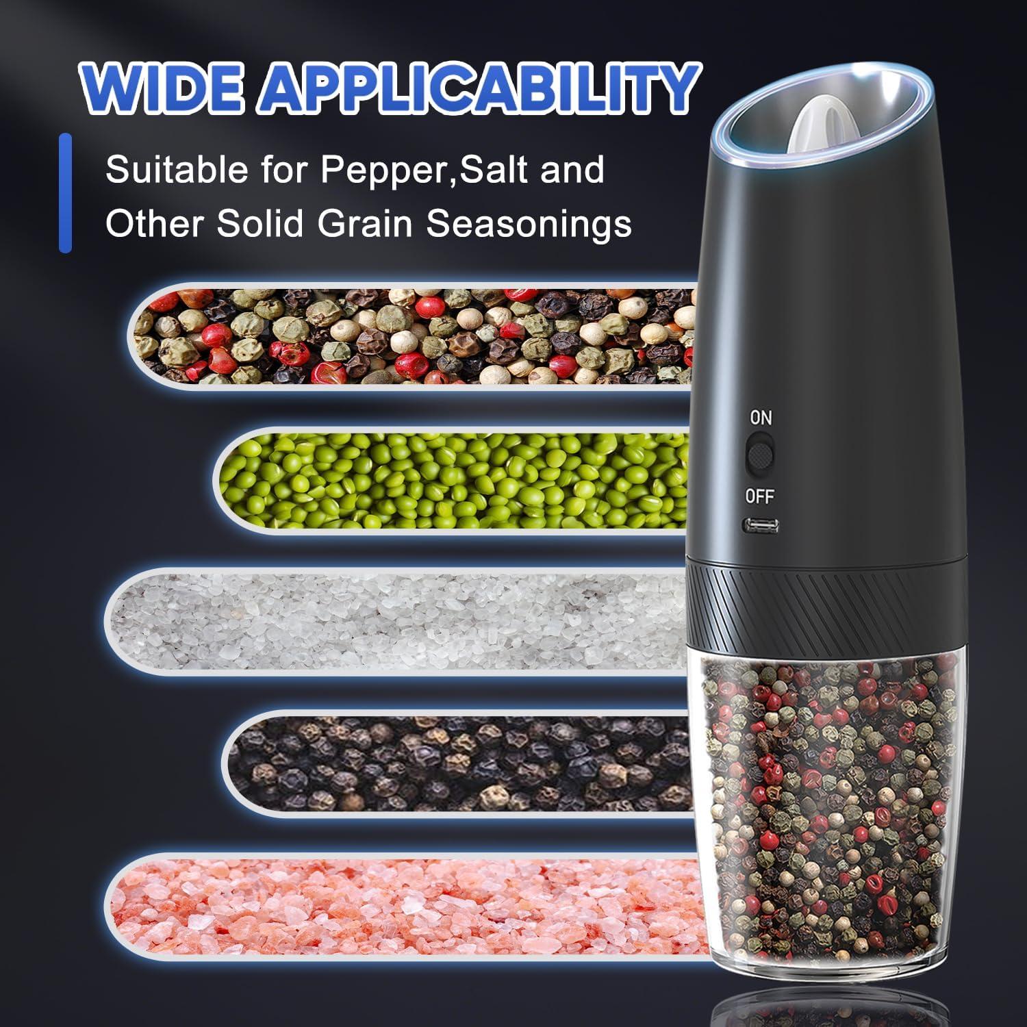 Molinillos Eléctricos de Sal y Pimienta FEIYUANDZ Recargables