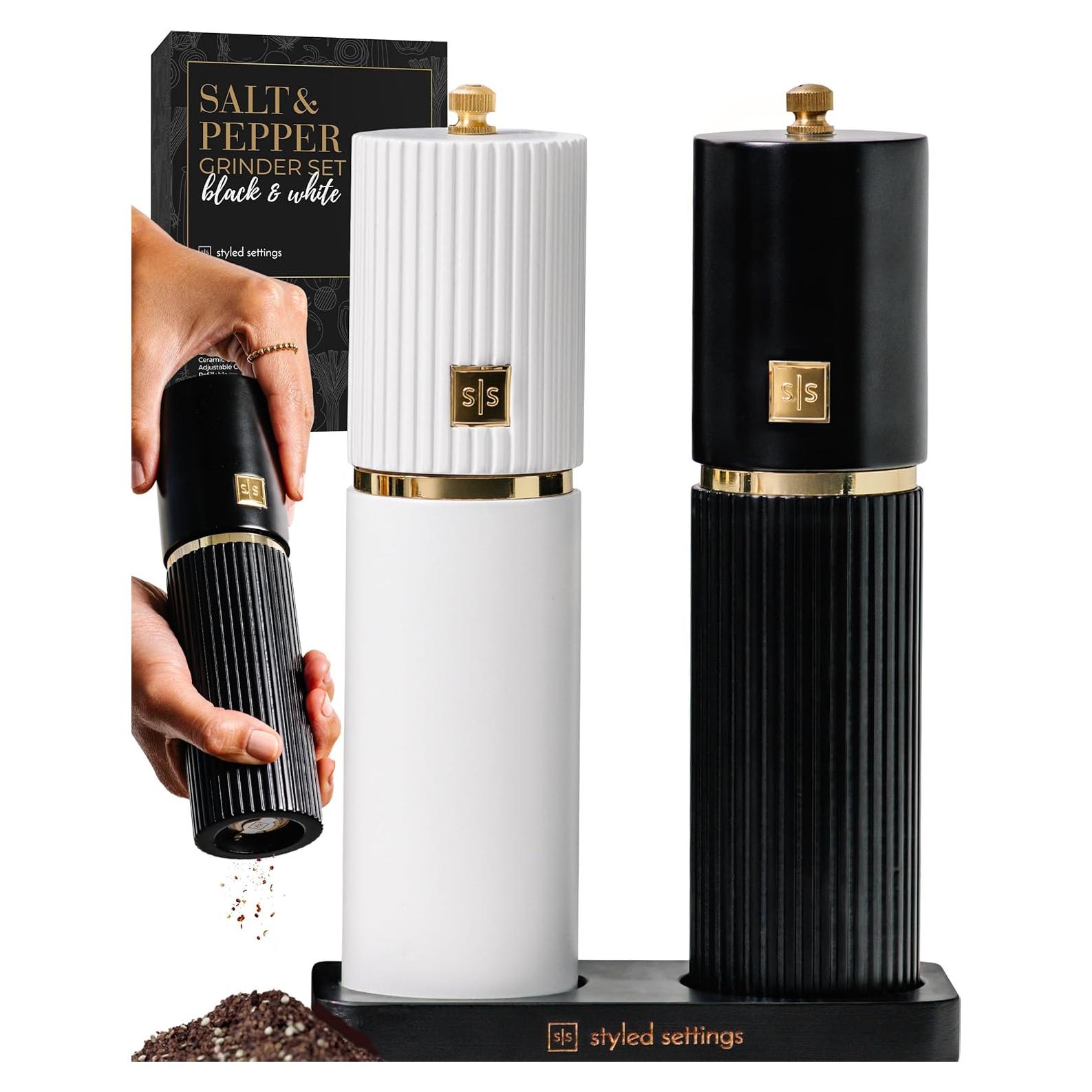 Conjunto Molinillos Sal y Pimienta STYLED SETTINGS Madera