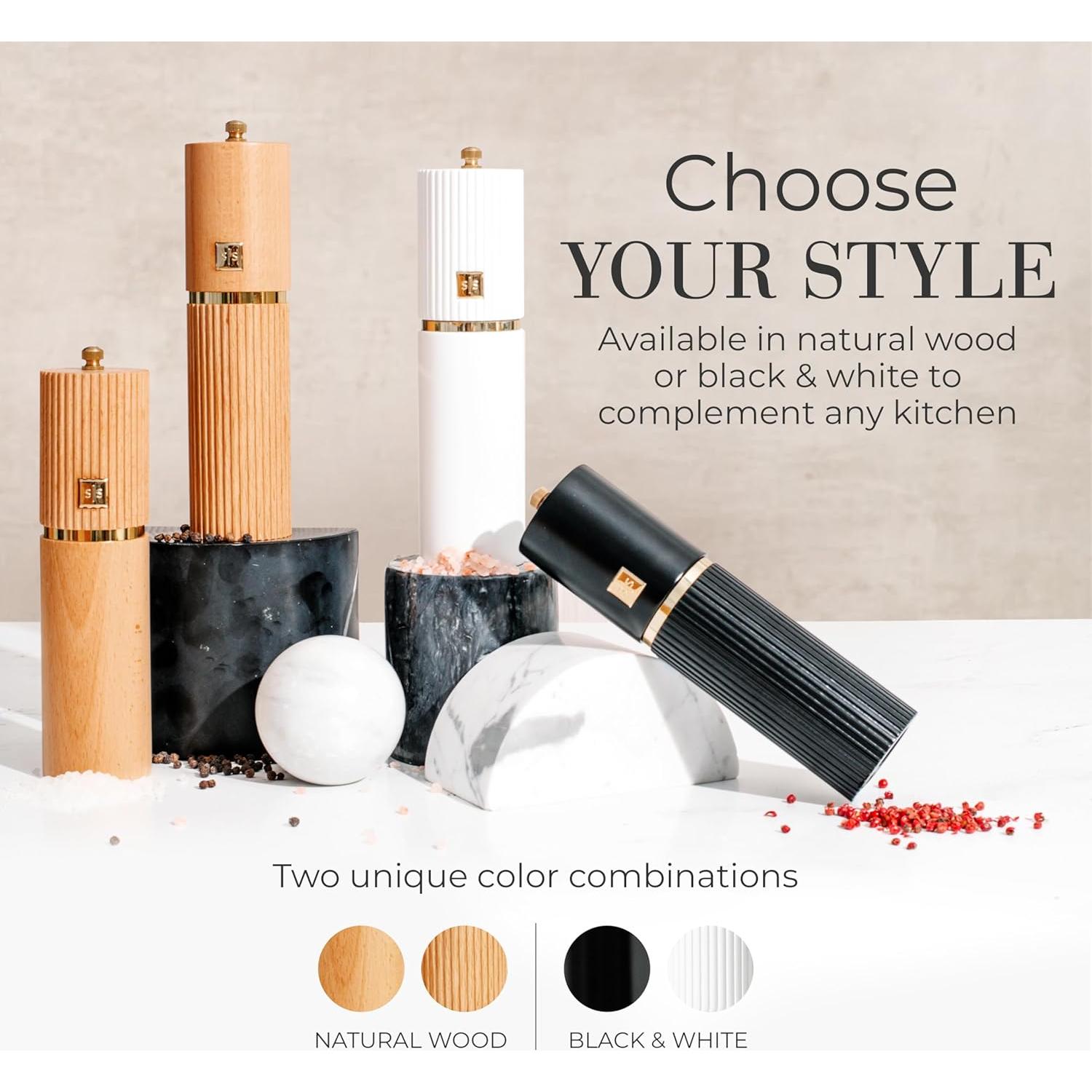 Conjunto Molinillos Sal y Pimienta STYLED SETTINGS Madera