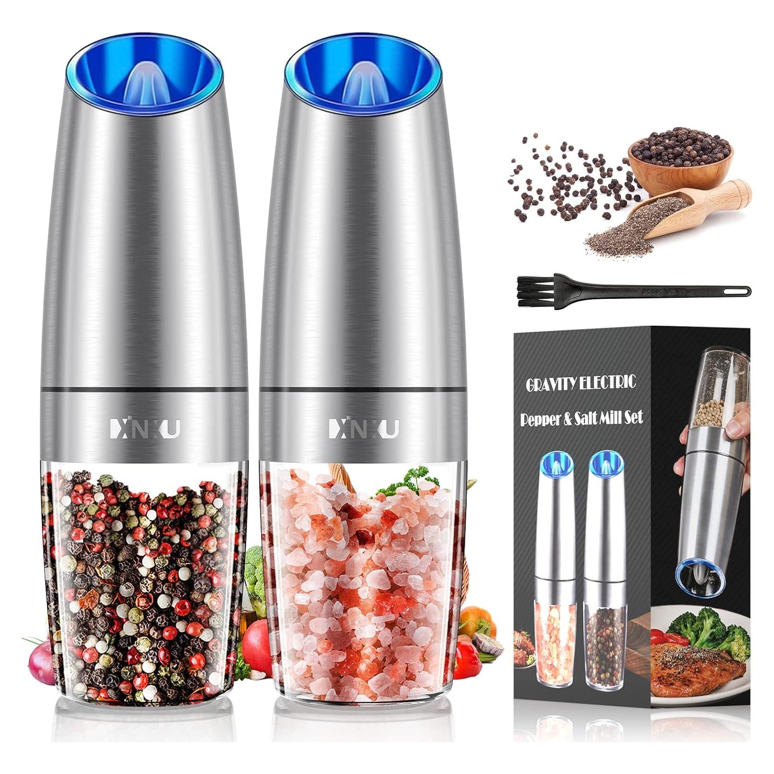 Molinillos Eléctricos de Sal y Pimienta XinXu, Acero Inoxidable