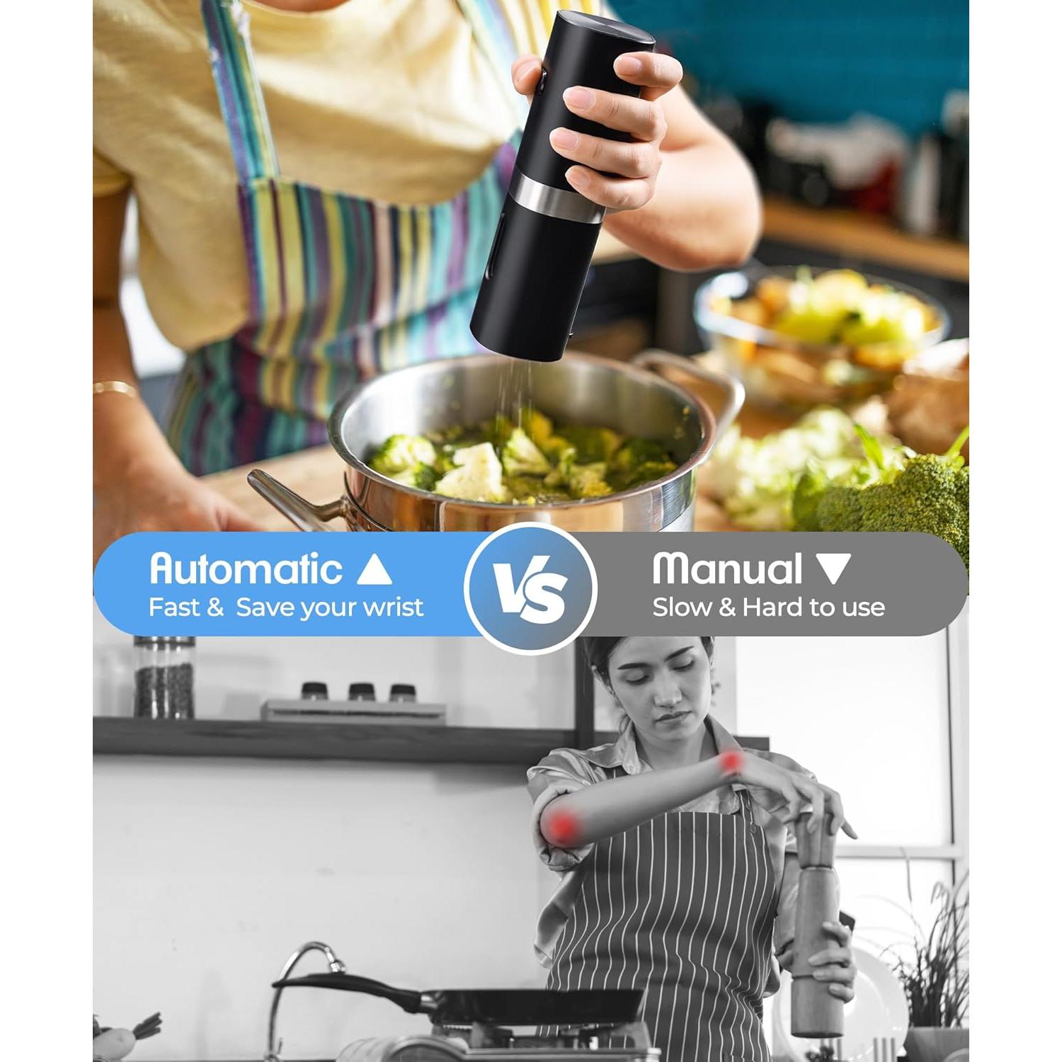 Juego de Molinillos Eléctricos de Sal y Pimienta COSYAIREY