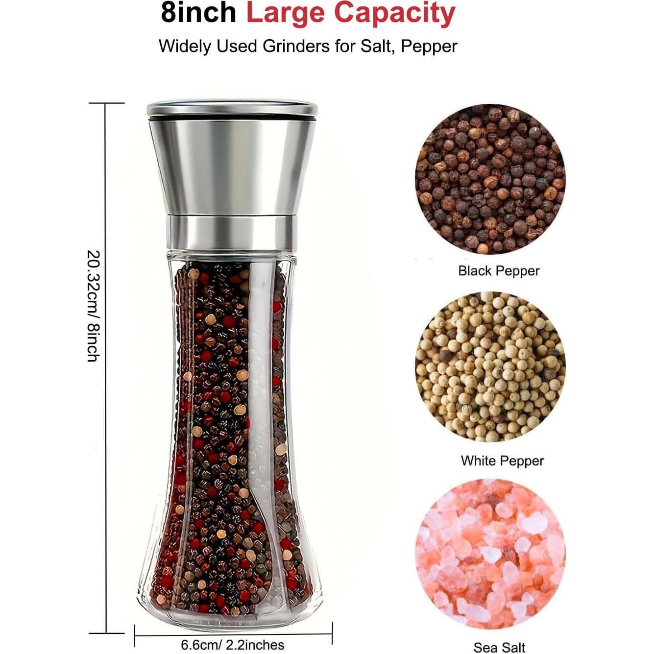 Molino de Pimienta Manual TooWoom 20 cm Ajustable Vidrio