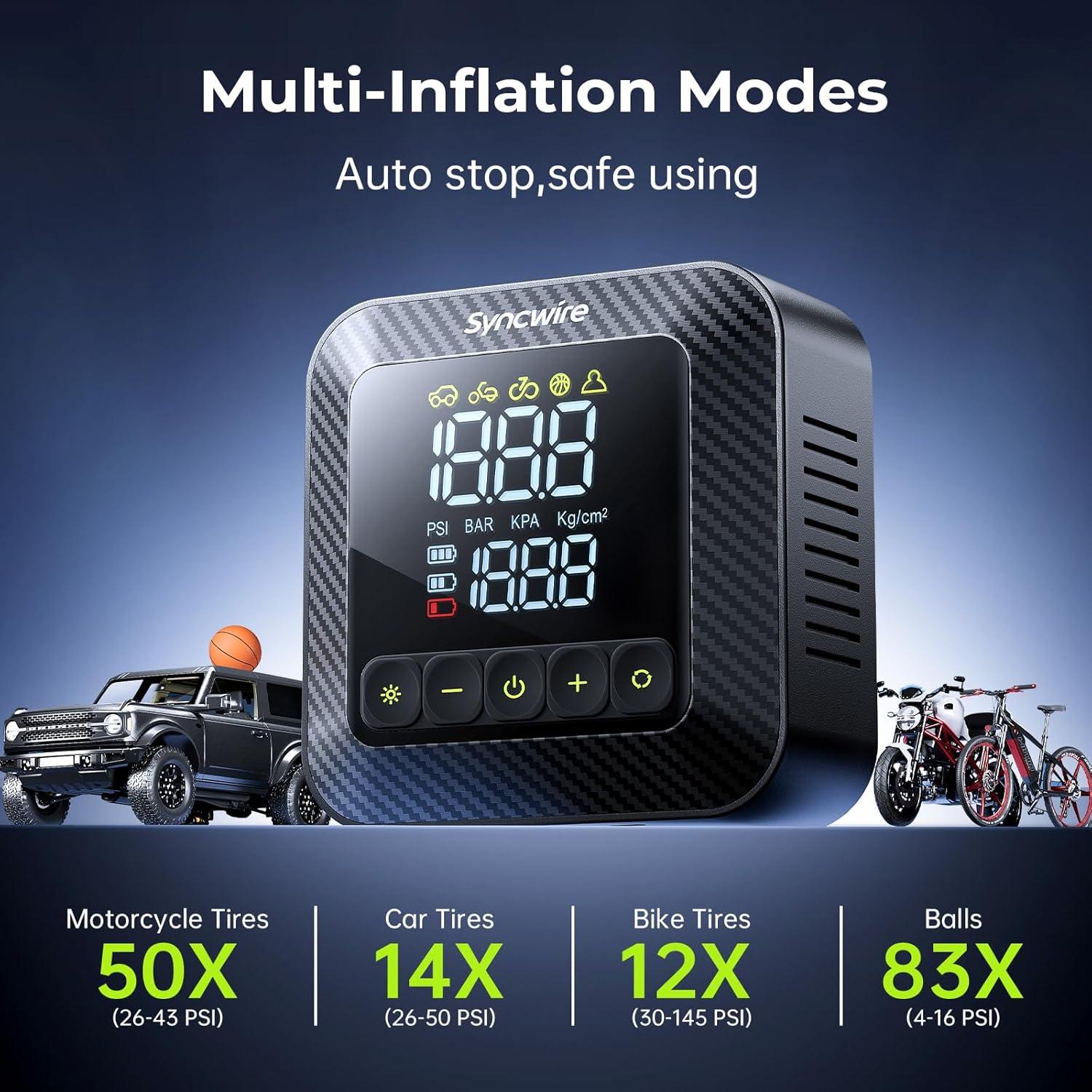 Compresor de Aire Portátil Syncwire Inflate 280 150 PSI