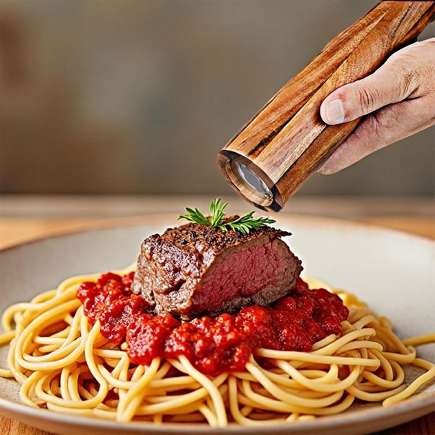 Molino de Pimienta Manual UNIOVC de Madera de Acacia 25 cm