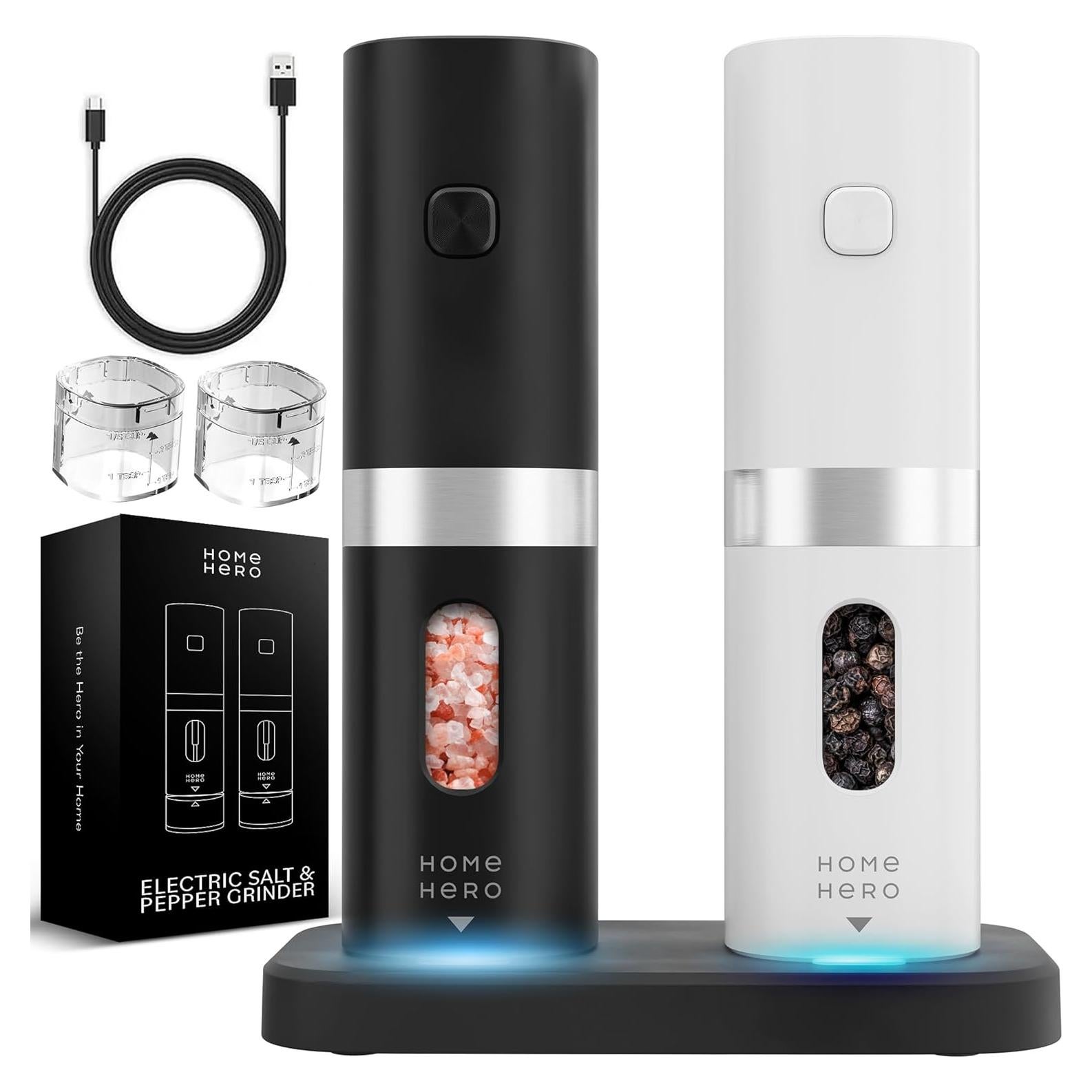 Juego de Molinillos Eléctricos de Sal y Pimienta Home Hero