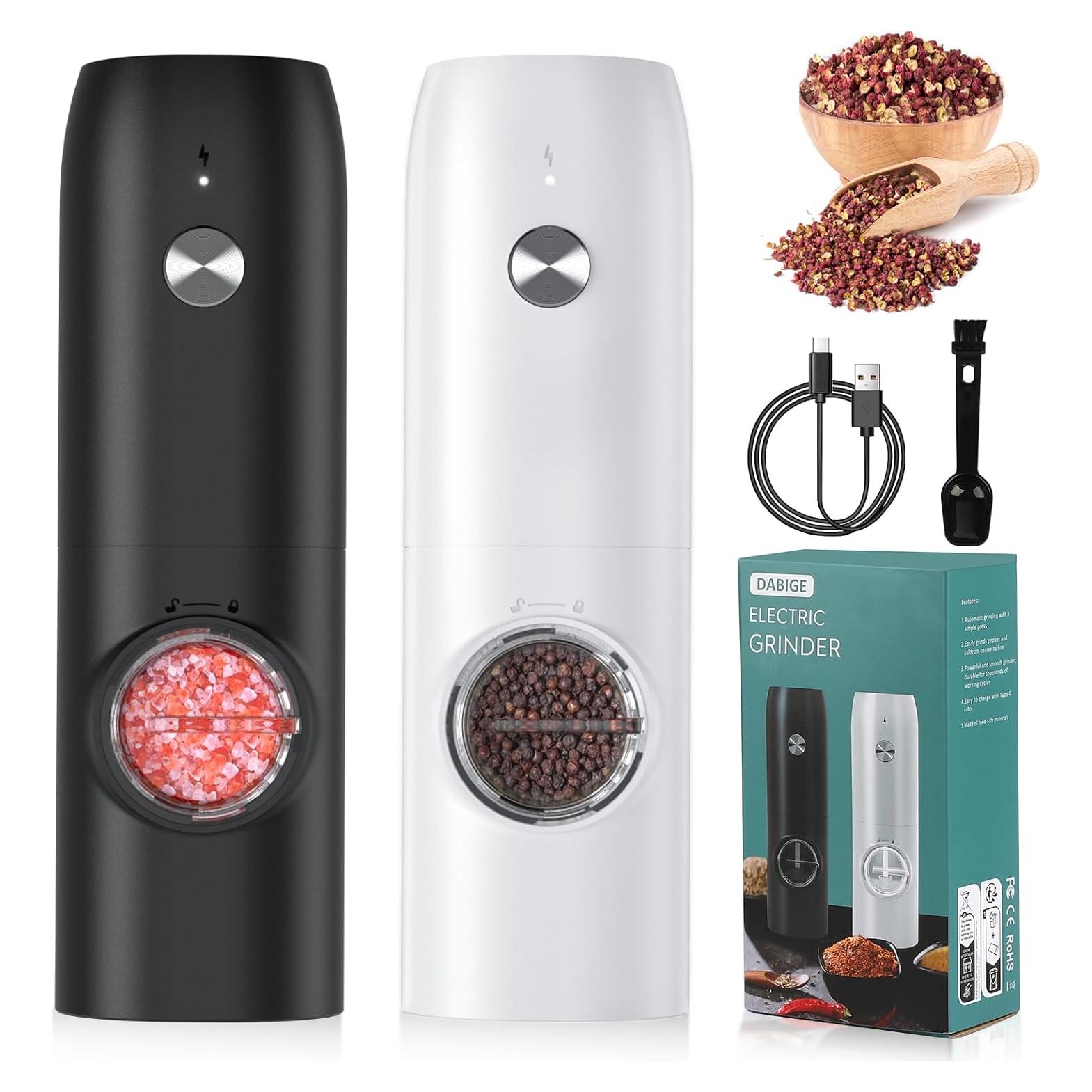 Juego de Molinillos Eléctricos DABIGE Recargables USB 2 Piezas