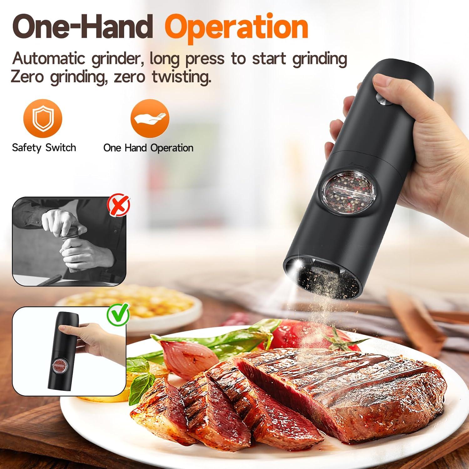 Juego de Molinillos Eléctricos DABIGE Recargables USB 2 Piezas