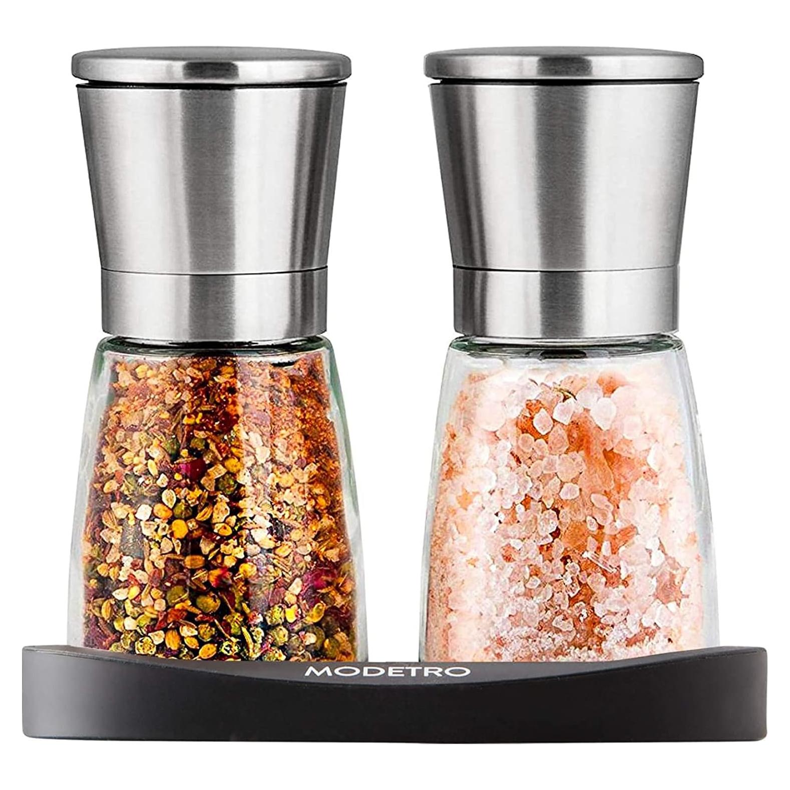 Juego de Molinillos de Sal y Pimienta Modetro 8 oz Ajustable