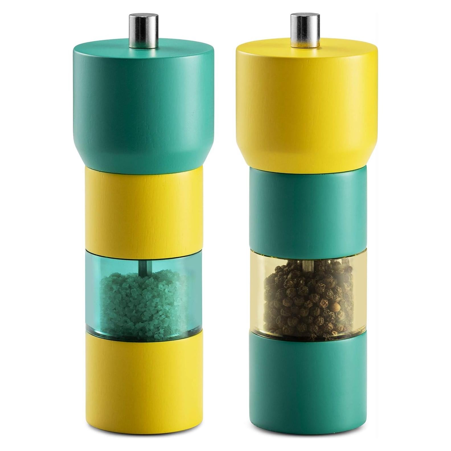 Conjunto Molinillos Sal y Pimienta MITBAK Cerámica Azul Amarillo