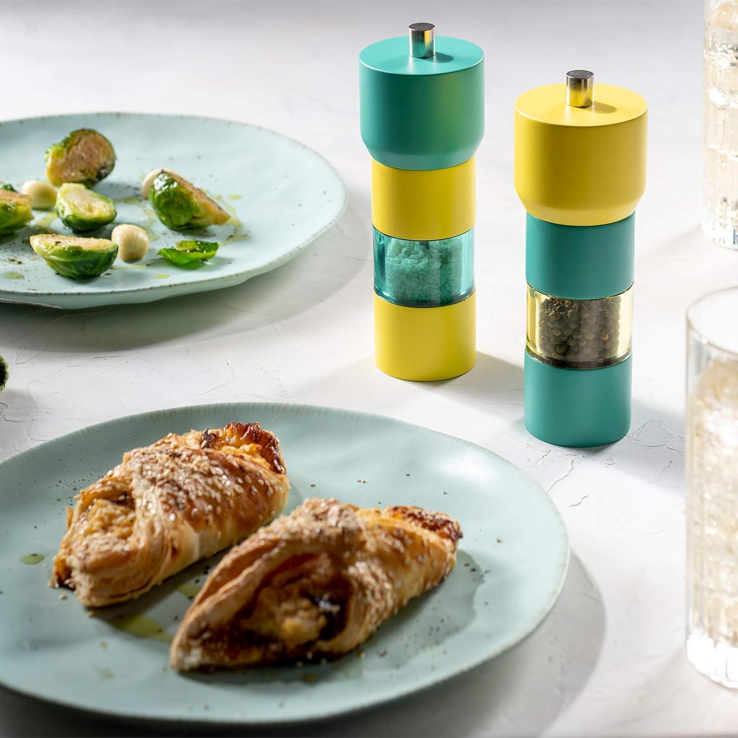 Conjunto Molinillos Sal y Pimienta MITBAK Cerámica Azul Amarillo