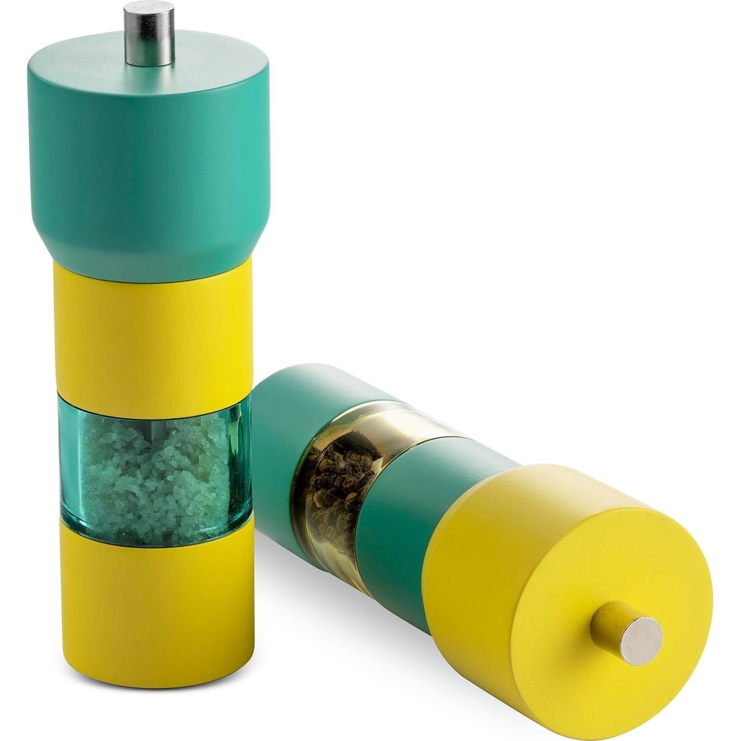 Conjunto Molinillos Sal y Pimienta MITBAK Cerámica Azul Amarillo