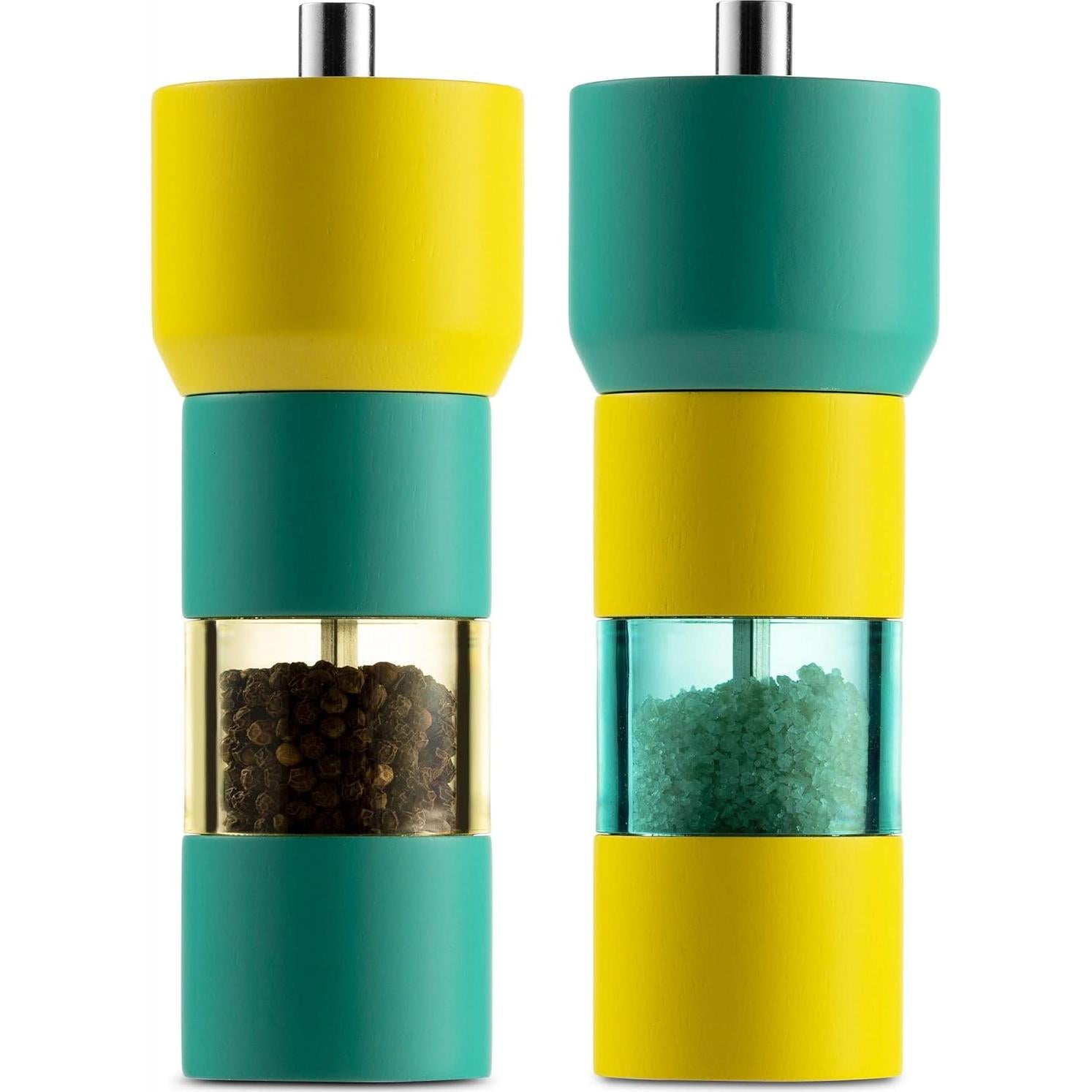 Conjunto Molinillos Sal y Pimienta MITBAK Cerámica Azul Amarillo