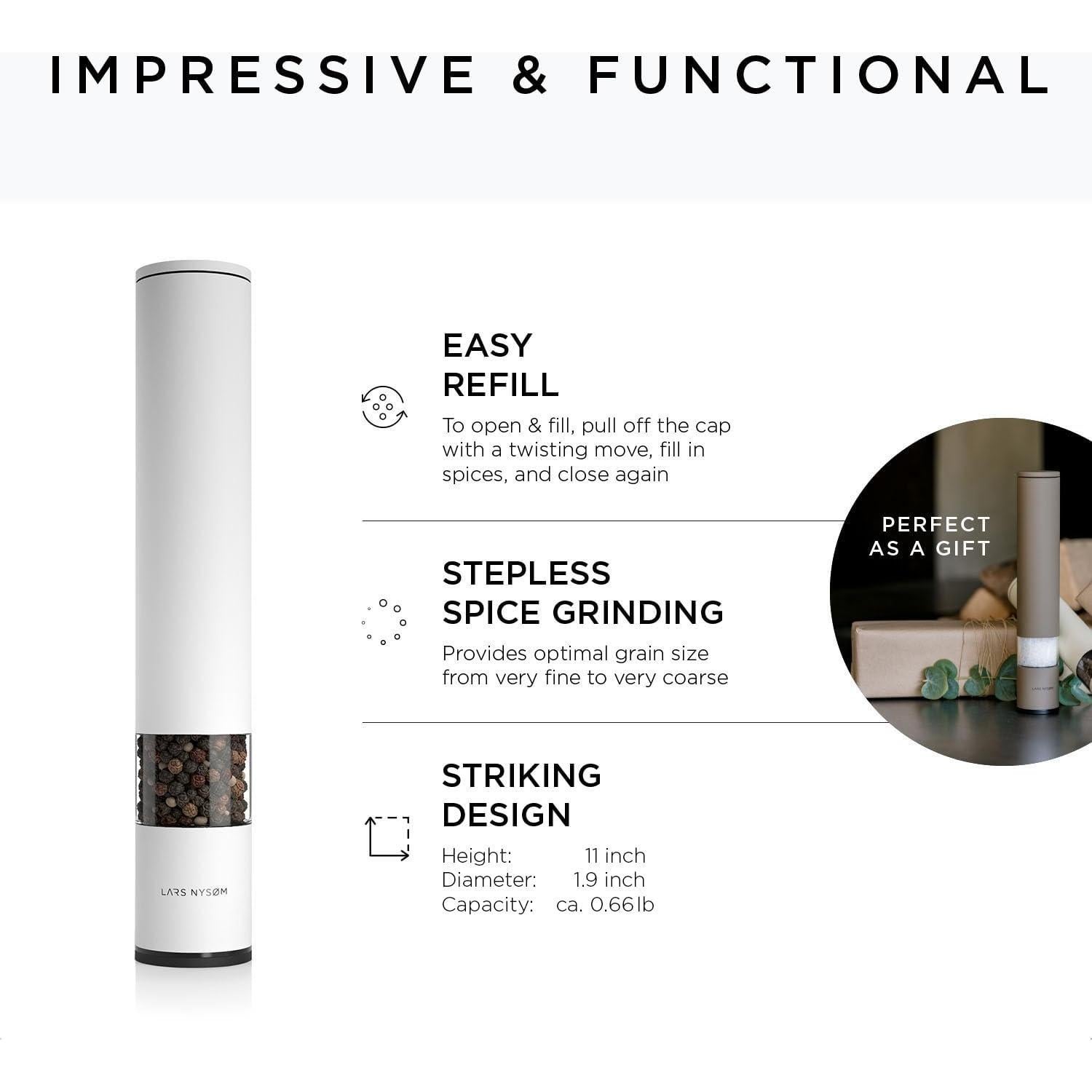 Molinillo de Sal y Pimienta LARS NYSØM Cerámica 28.7 cm