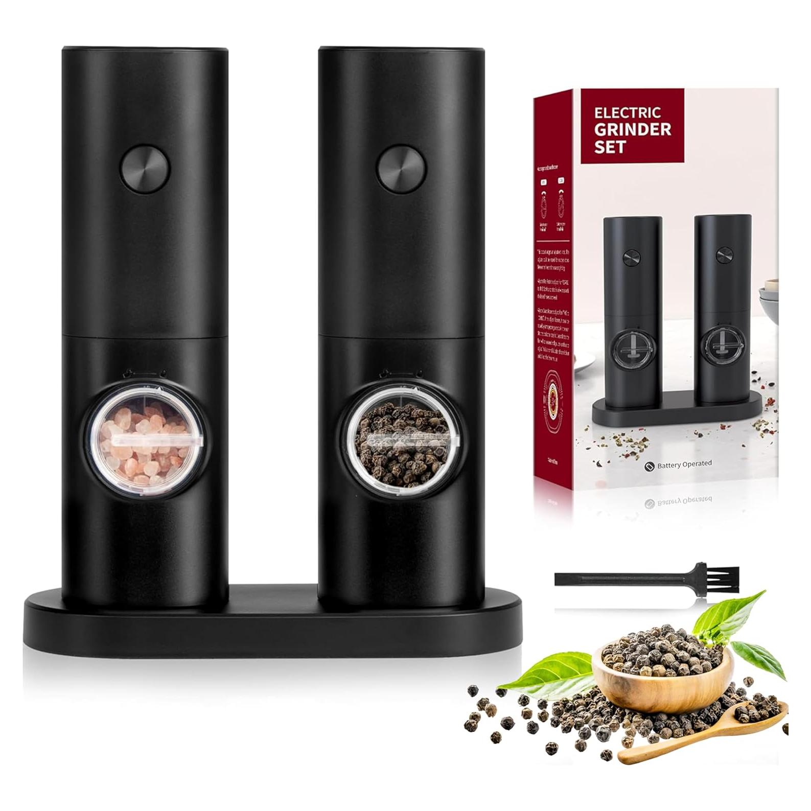 Juego de Molinillos Eléctricos de Sal y Pimienta Simple Deluxe