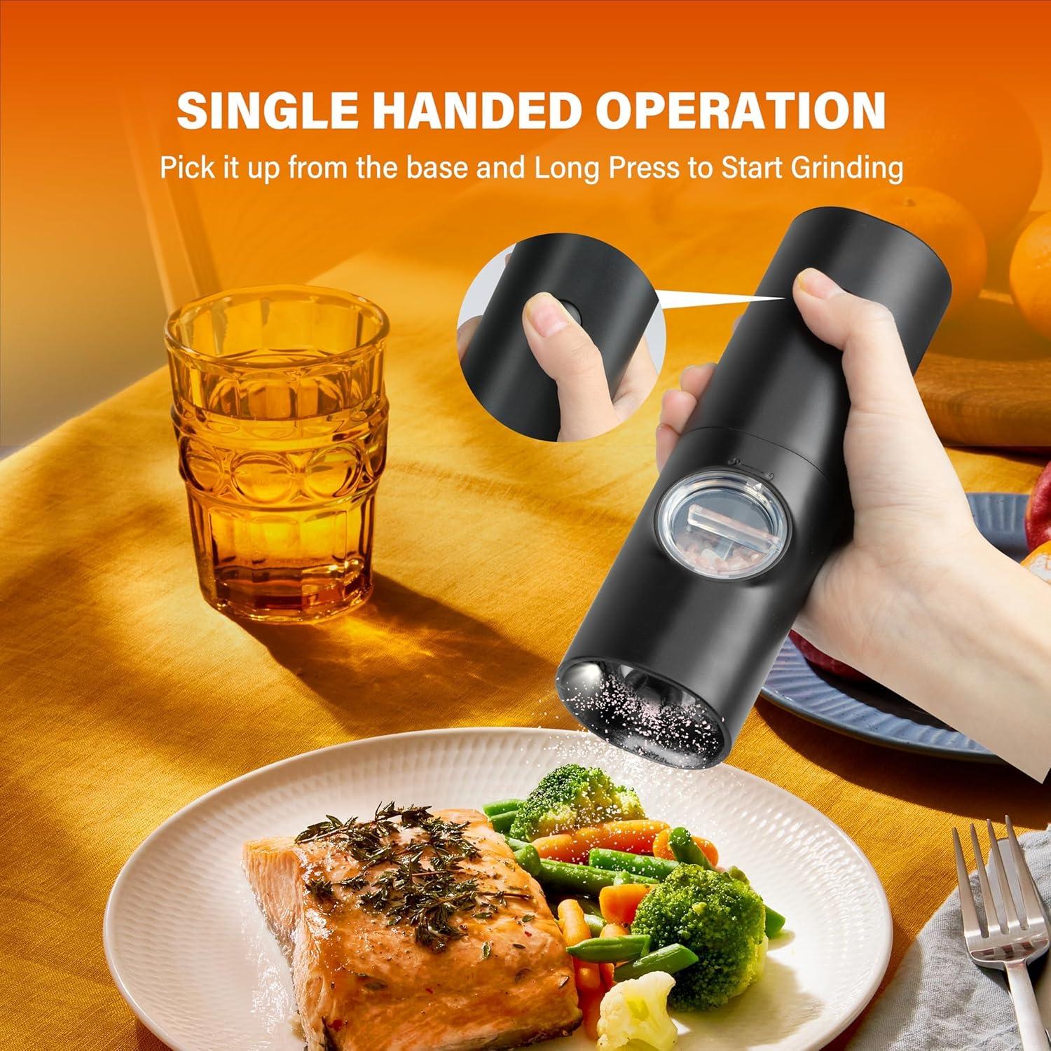 Juego de Molinillos Eléctricos de Sal y Pimienta Simple Deluxe