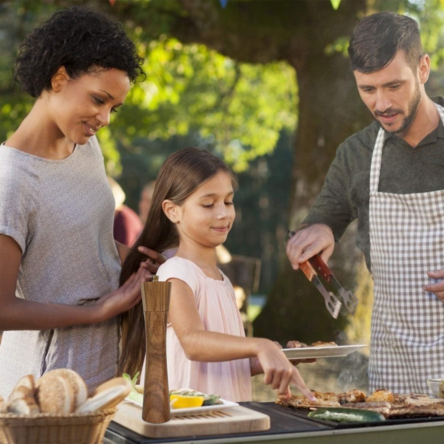 Molino de Pimienta Manual UNIOVC de Acacia 21.5 cm Ajustable