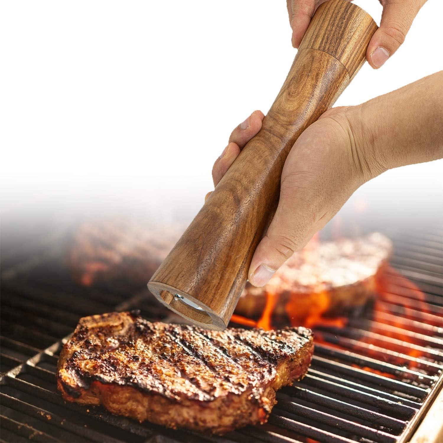 Molino de Pimienta Manual UNIOVC de Acacia 21.5 cm Ajustable