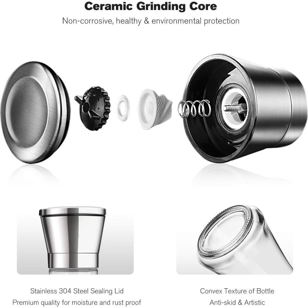 Molino de Sal y Pimienta Bonris Acero Inoxidable 5 Niveles