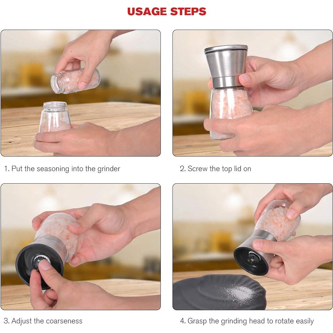 Molino de Sal y Pimienta Bonris Acero Inoxidable 5 Niveles