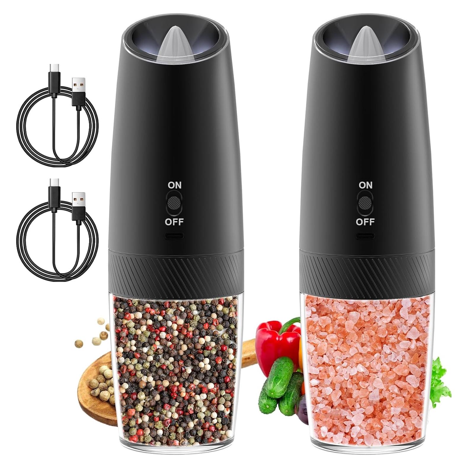 Juego de Molinillos Eléctricos de Sal y Pimienta QTDHG 135ml