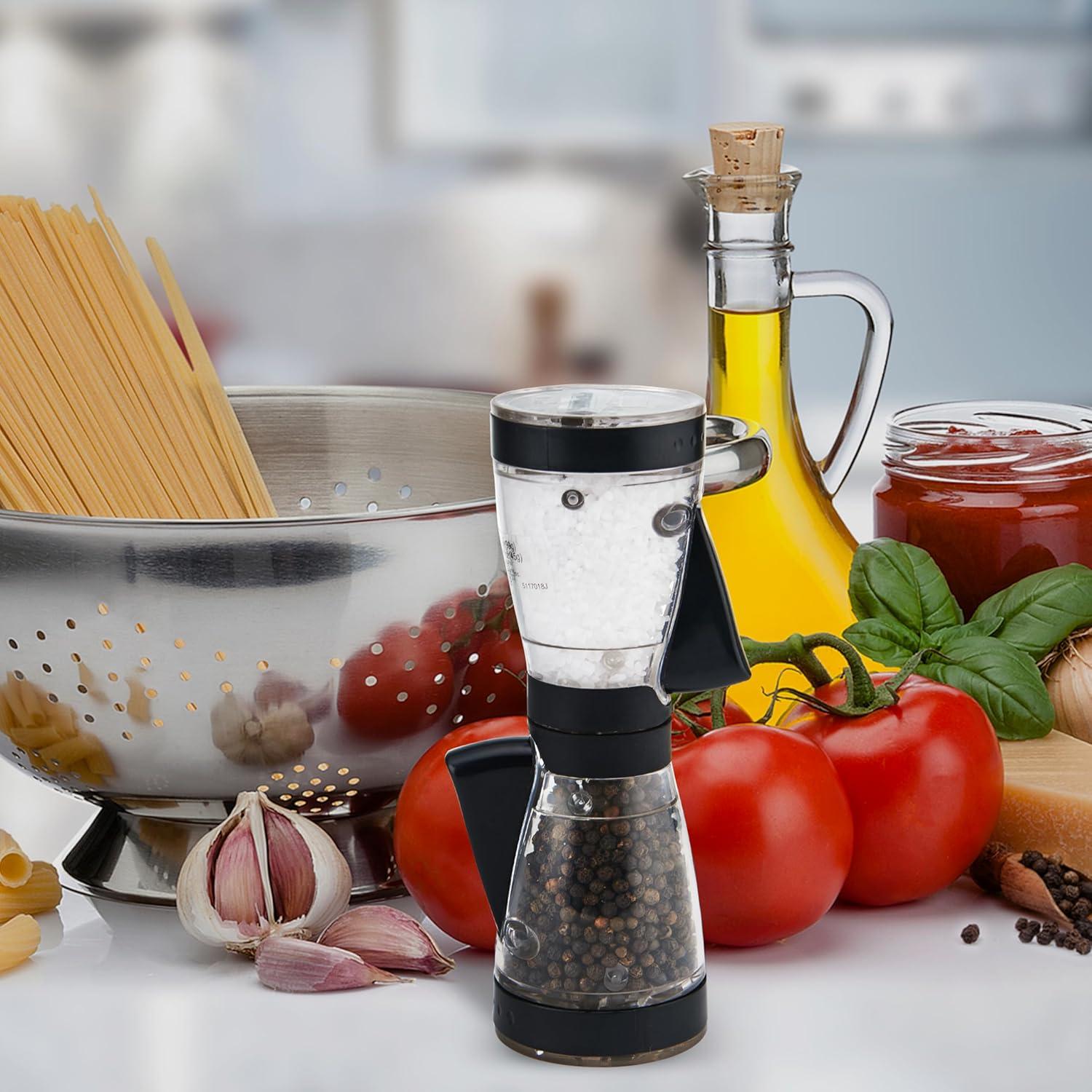 Molinillo de Sal y Pimienta Kamenstein 2 en 1 Ajustable 20.32 cm Negro