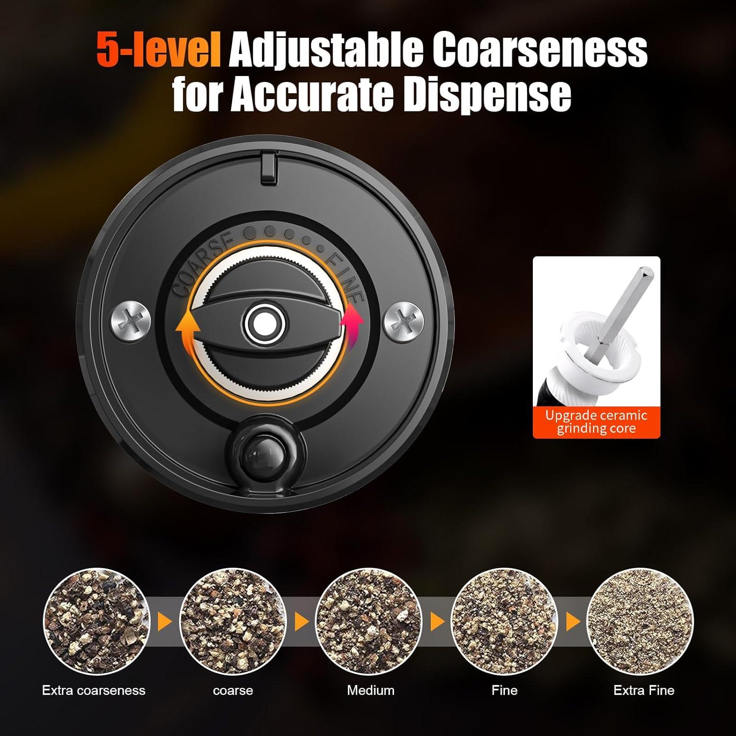 Molino de pimienta eléctrico DIJEE recargable USB 95 ml