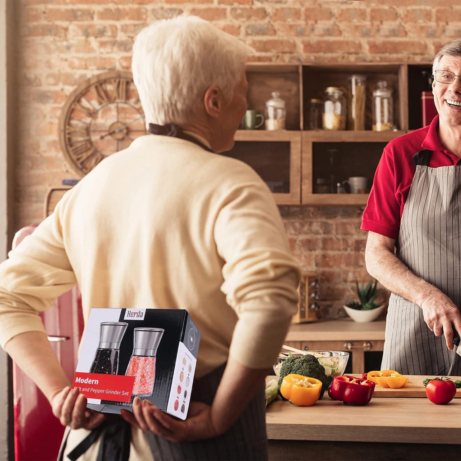Molino de Sal y Pimienta Herda Acero Inoxidable 2 Piezas