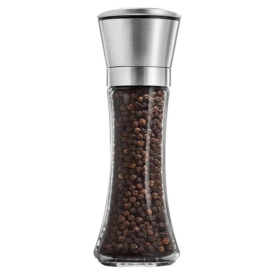 Molino de Sal y Pimienta Yugefom Grande Vidrio Acero Inoxidable