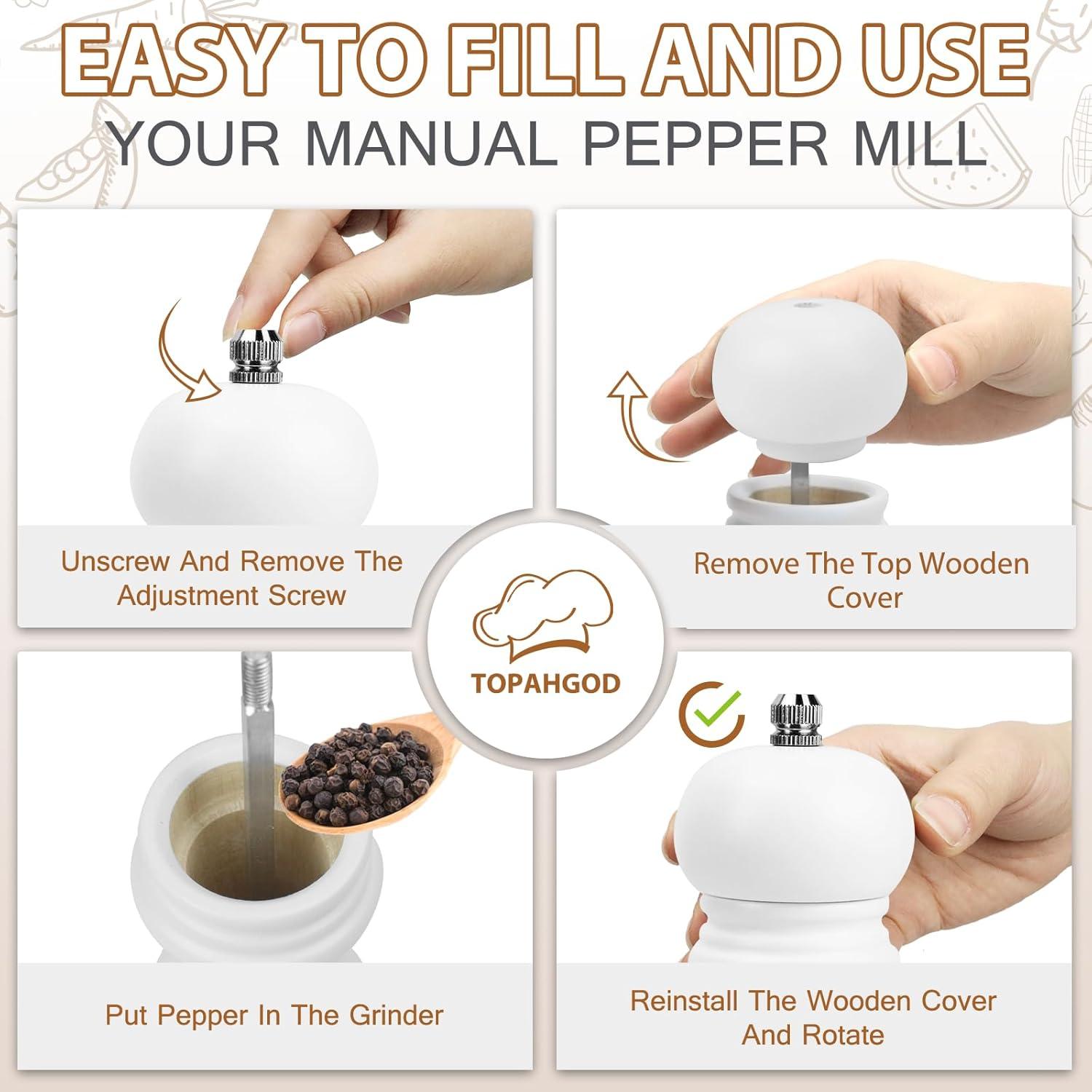 Juego de Molinillos de Sal y Pimienta IAGORYUE 16,5 cm