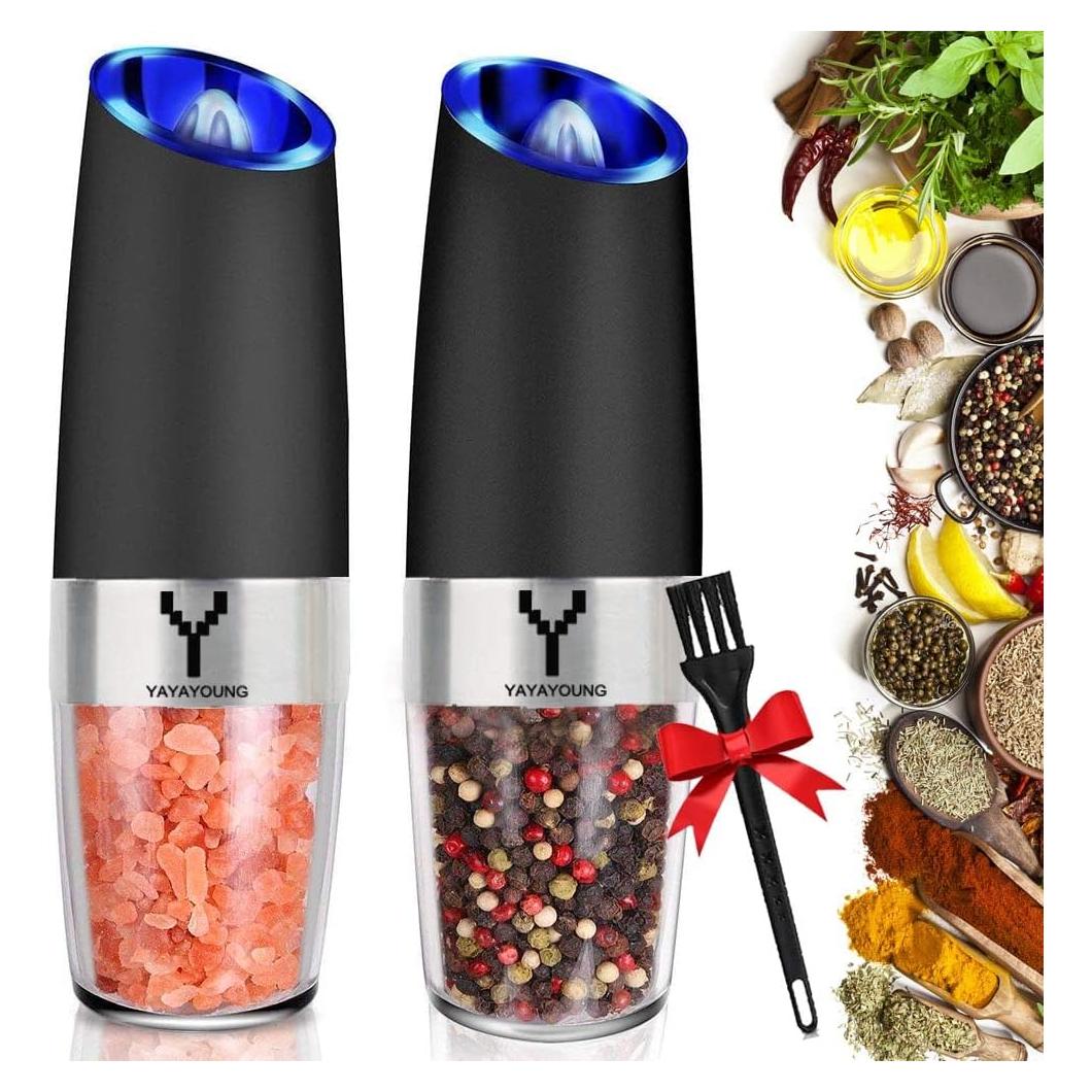 Juego de Molinillos Eléctricos YAYAYOUNG 2PACK con Luz LED