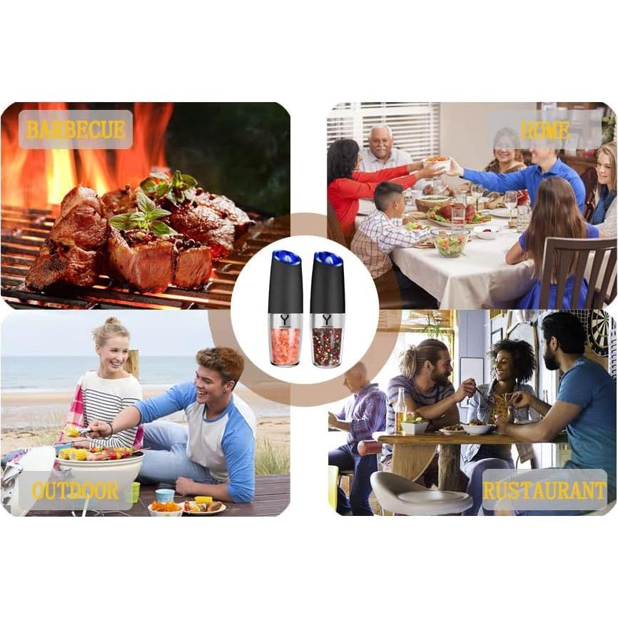 Juego de Molinillos Eléctricos YAYAYOUNG 2PACK con Luz LED