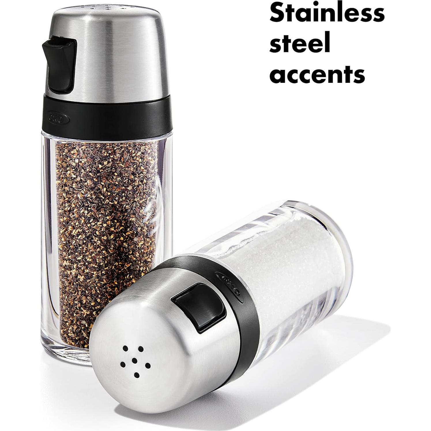 Juego de Salero y Pimentero OXO, Acero Inoxidable, 56 g