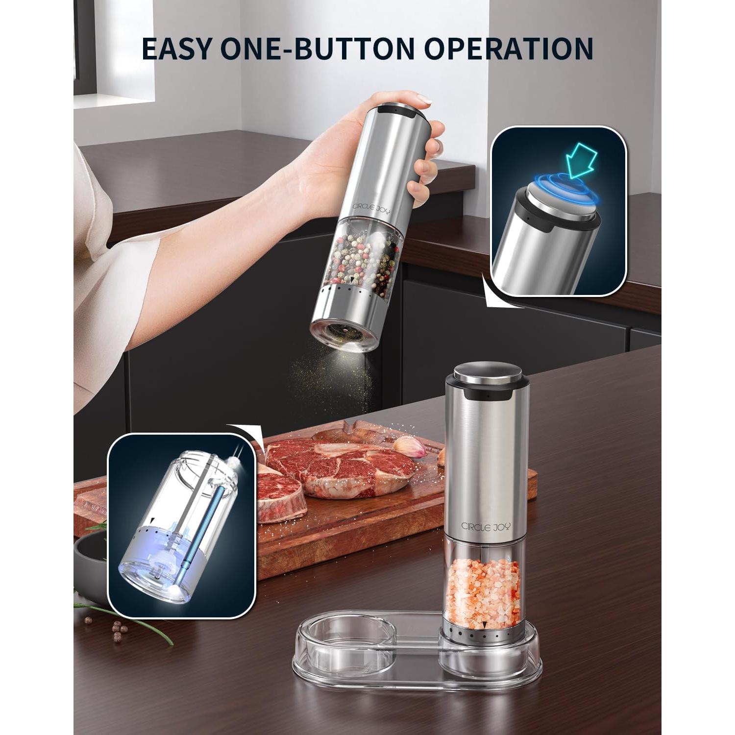 Molinillos Eléctricos de Sal y Pimienta CIRCLE JOY 95ml