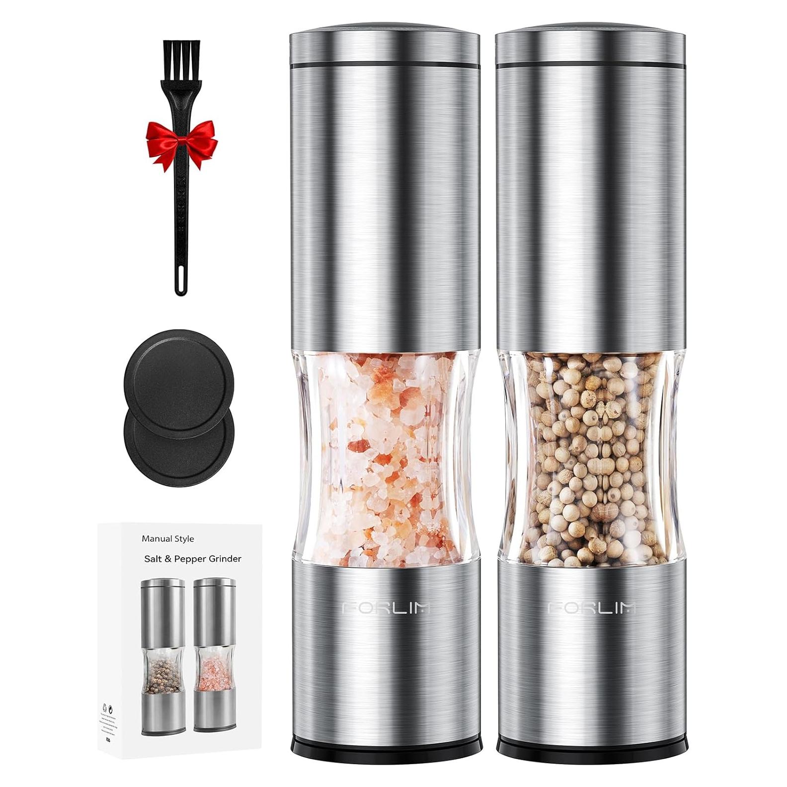 Juego de Molinillos de Sal y Pimienta FORLIM Acero Inoxidable