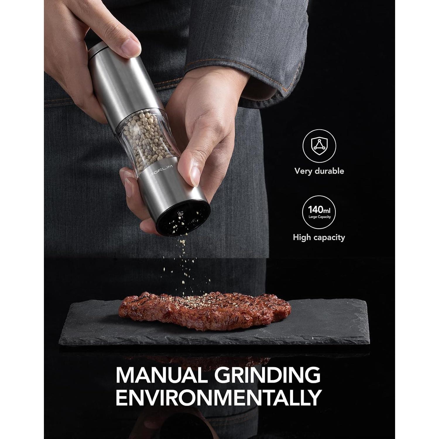 Juego de Molinillos de Sal y Pimienta FORLIM Acero Inoxidable