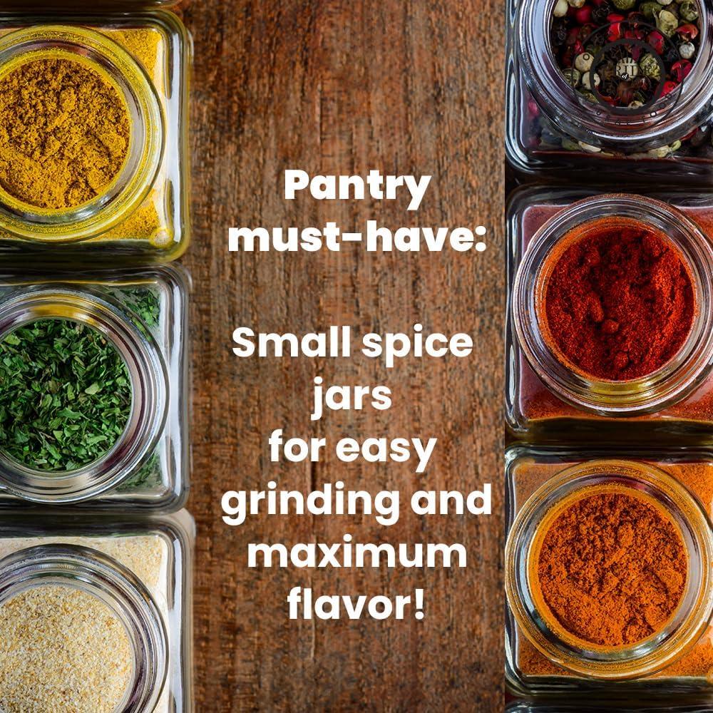 Tarro de Especias de Vidrio 4 Oz. Pride Of India con Molinillo