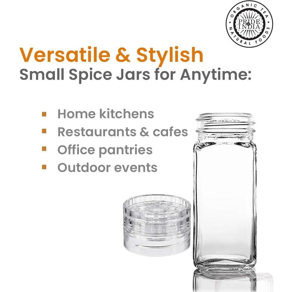 Tarro de Especias de Vidrio 4 Oz. Pride Of India con Molinillo
