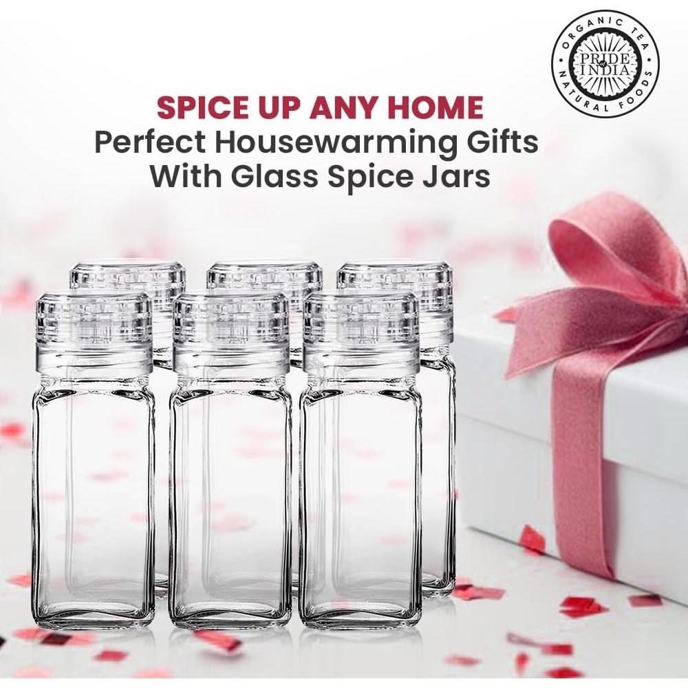 Tarro de Especias de Vidrio 4 Oz. Pride Of India con Molinillo