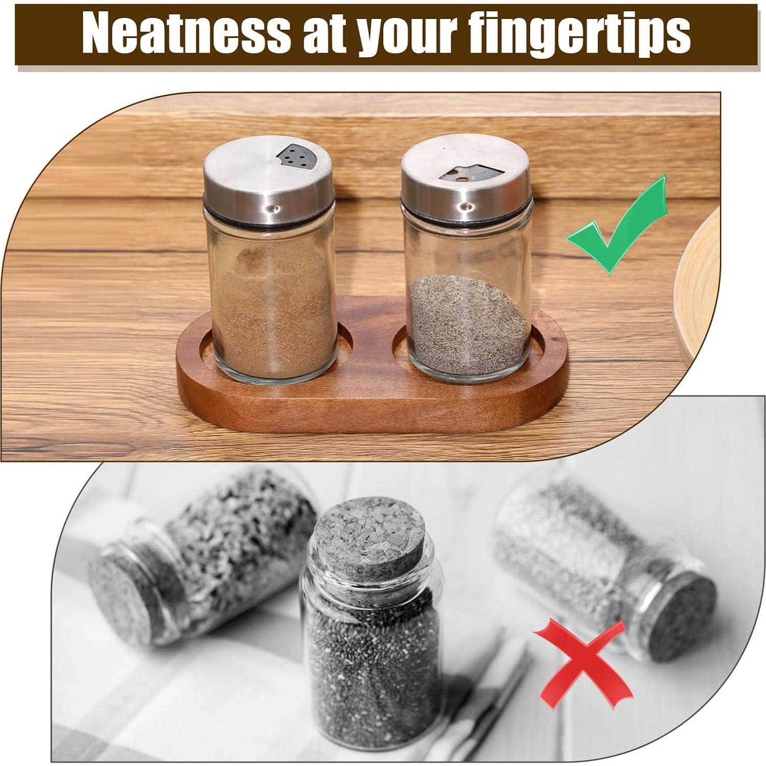 Bandeja de Madera para Molinillos de Sal y Pimienta FdcLixuvol